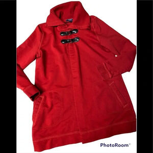 Women’s Chaps Denim Red Cotton Lightweight Jacket Sz M